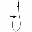 Grifo de baño termostático Monza negro mate de Imex